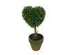 Heart Shaped Faux Topiary Boxwood in Ceramic Pot