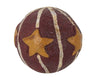 P/M 3" DIM.  RED BALL W/ MUSTARD STARS  Craft Outlet