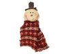 Birch Maison Decorative Primitive / Farmhouse Paper Mache Snowman with Hat & Long Fabric Scarf, Christmas Ornament - 4.75" Tall
