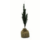 Birch Maison Decorative Primitive / Farmhouse PVC Feather Tree In Burlap Sack Bag - 18" Tall