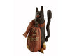Birch Maison Decorative Primitive / Farmhouse Paper Mache Figurine Duo, Pumpkin that reads "Trick Or Treat" and a Black Cat with Fabric Scarf  - 7.25" Tall
