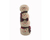 Birch Maison Decorative Primitive / Farmhouse Decorative and Fun 4-Layered Burlap Snowman Heads with Fabric Scarfs - 17" Tall