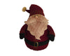 Birch Maison Decorative Primitive / Farmhouse Half-Body Puffy Chenille Santa with Fabric Hat and Coat and long Tea-Dyed Beard - 15" Tall