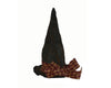 Birch Maison Decorative Primitive / Farmhouse Witch Hat with Checkered Fabric Bow - 5" Tall
