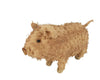 Birch Maison Decorative Primitive / Farmhouse Standing Chenille Pig with Floppy Ears, Tan - Brown - 13" Tall