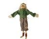 Birch Maison Decorative Primitive / Farmhouse Standing Skinny Fabric Scarecrow With Real Straw Hat, Checkered Fabric Scarf and Pants with Pumpkin Patch - 29" Tall