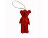 Birch Maison Decorative Primitive / Farmhouse Red Jointed Bear with Big Red Bow Ornament - 3" Tall