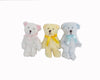 Birch Maison Decorative Primitive / Farmhouse Fabric Bears in 3 different Pastell Colors, Assorted, Bag of 12 - 4" Tall