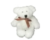 Birch Maison Decorative Primitive / Farmhouse Plushy Fabric Mini Bear, White - 2.5" Tall