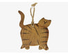5" WOODEN CAT ORN.  Craft Outlet