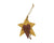 Wooden Star / Heart with Wired Ribbon, Ornament - 3.5" Tall