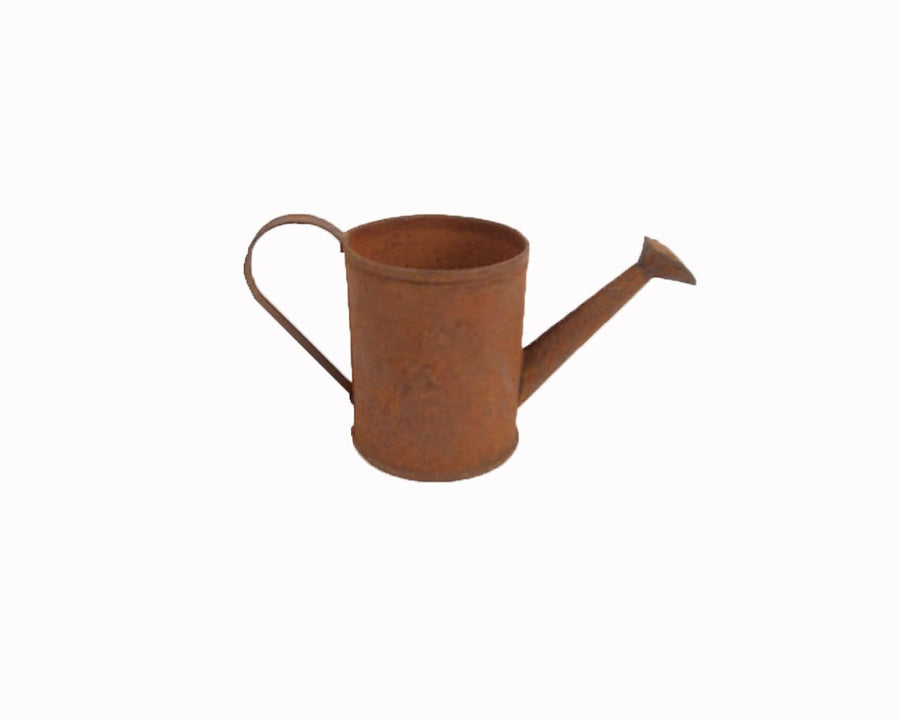 Birch Maison Decorative Primitive / Farmhouse Tin Watering Can with Long Spout, Rustic - 2.5" Tall