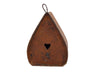 Tin Birdhouse Ornament with One Hole in Heart Shape, Rustic