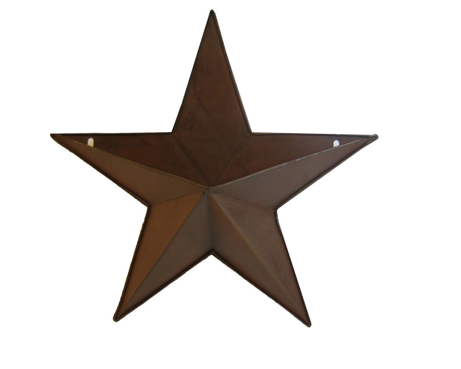 Birch Maison Decorative Primitive / Farmhouse Tin Star with Pocket, Rustic - 12" Tall
