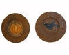 Birch Maison Decorative Primitive / Farmhouse Tin Plates "Fall" with Crow and Pumpkin, Set of 2, Assorted - 6" Dia