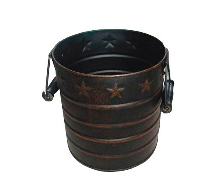 =T0889 6" X7"H RUSTIC TIN PAIL  Craft Outlet