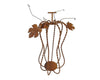 Tall Rusty Tin Pumpkin Tea Light/Candle Holder, Made of Wire with Leaves and Bells, Rustic