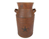 MILK CAN W/ STAR  13.75'' RUSTIC  Craft Outlet