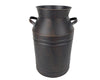 Tin Milk Can with Handles, Black
