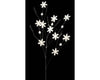 Birch Maison Decorative Primitive / Farmhouse Tin Pick with Snowflakes, Off-White - 28.5" Tall