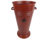 FLOWER POT W/STAR ATTACHED RED 15"H  Craft Outlet