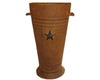 Tin Flower Bucket with Attached Star and Two Handles