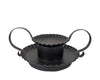 Tin Candle Pan with Ruffled Trim and Two Handles - 3.5" Tall