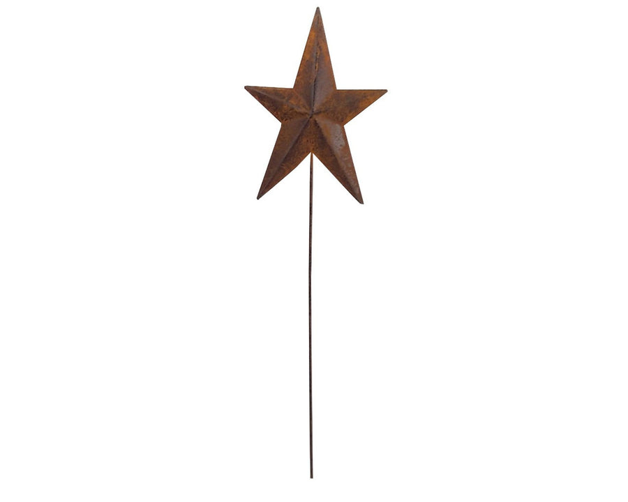 Birch Maison Decorative Primitive / Farmhouse Tin Star Pick, Black - 16.5" Tall