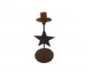 Birch Maison Decorative Primitive / Farmhouse Tin Star Candle Holder with Star, Rustic - 8.5" Tall