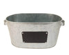 TIN CONTAINER W/CHALK BOARD SILVER  Craft Outlet
