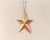 Tin Star Ornament with Star Cut Outs, Copper-Color - 6" Tall
