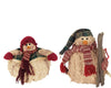 10" SNOWMAN W/BROOM  Craft Outlet