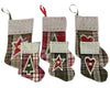 FABRIC MINI STOCKING SET OF 3 7.5"H  Craft Outlet