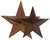 Tin Star with Pocket and Pre-Drilled Holes for Hanging, Rustic
