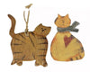 2" WOODEN CAT PIN  Craft Outlet