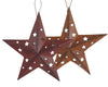 RUSTIC TIN STAR W/CUT OUTS (LG) 6"  Craft Outlet