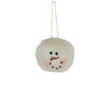 Fabric Snowball with Face Ornament - 3" Tall